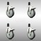 Service Caster 5 Inch 316SS Thermoplastic Rubber Swivel 1-1/2 Inch Stem Caster Set Lock Brake SCC-SS316TTLEX20S514-TPRB-112-4 - alternate 1